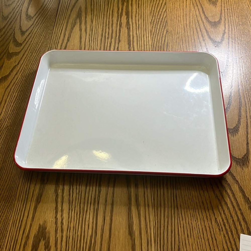 Classic Red and White Baking Tray